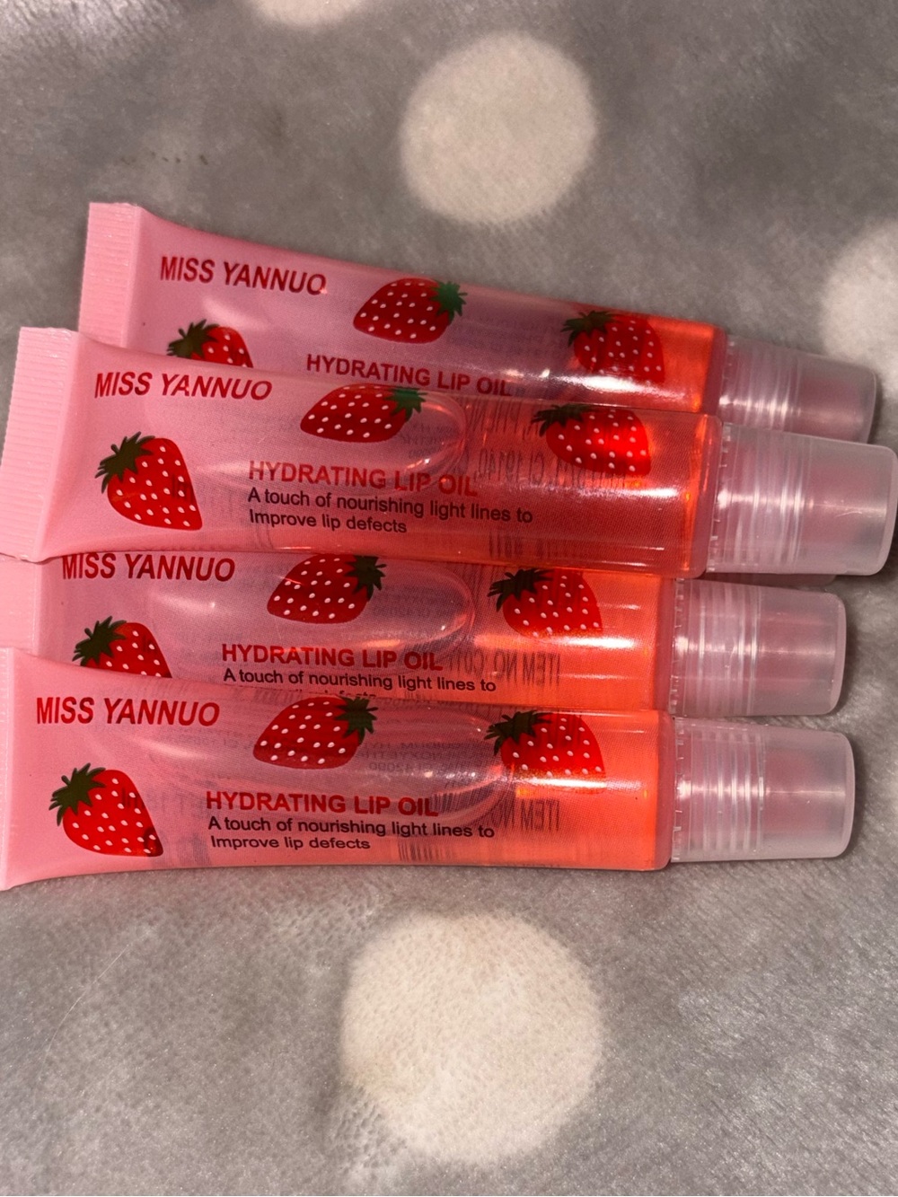Set of 5 Strawberry Hydrating Lip Oil
